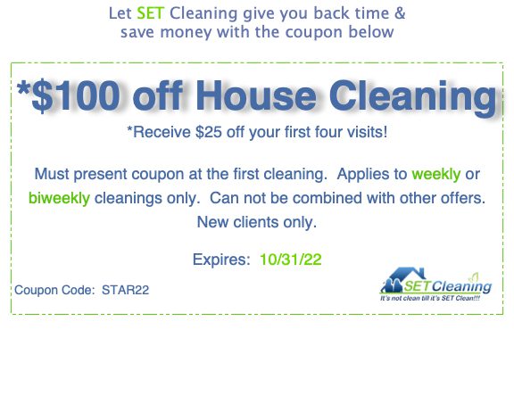 October 2022 SET Cleaning Coupon